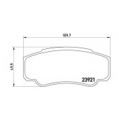 Колодки тормозные дисковые для CITROEN JUMPER(230,230L,230P,244,Z#) / FIAT DUCATO(230,230L,244,Z#) / PEUGEOT BOXER(230L,230P,244,Z#,ZCT#) <b>BREMBO P 23 093 / 23921</b>