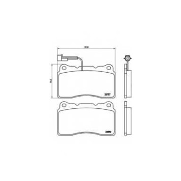 Колодки тормозные дисковые для LANCIA DELTA(844) <b>BREMBO P 23 115 / 23092</b>