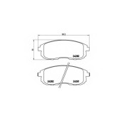 Колодки тормозные дисковые для FIAT SEDICI(FY#) / NISSAN CUBE(Z12) / SUZUKI SX4(EY,GY) <b>BREMBO P 23 126 / 24280</b>