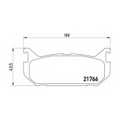 Колодки тормозные дисковые для MAZDA 626(GE), MX-6(GE), XEDOS 6(CA) <b>BREMBO P 24 036 / 21766</b>