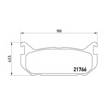 Колодки тормозные дисковые для MAZDA 626(GE), MX-6(GE), XEDOS 6(CA) <b>BREMBO P 24 036 / 21766</b>