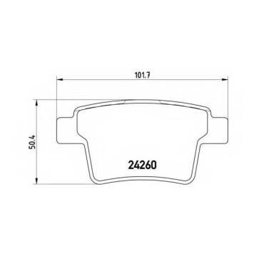 Колодки тормозные дисковые для FORD METROSTAR, MONDEO(B4Y,B5Y,BWY) <b>BREMBO P 24 063 / 24260</b>