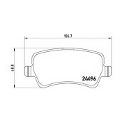 BREMBO P24078 - колодки тормозные, задние