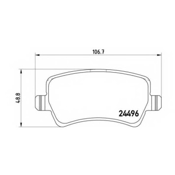 BREMBO P24078 - колодки тормозные, задние