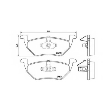 Колодки тормозные дисковые для FORD MAVERICK / MAZDA TRIBUTE(EP) <b>BREMBO P 24 085 / 24670</b>