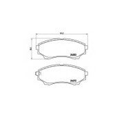Колодки тормозные дисковые для FORD RANGER(EQ,ER,ES,ET) / MAZDA BT-50(CD,UN) <b>BREMBO P 24 086 / 24353</b>