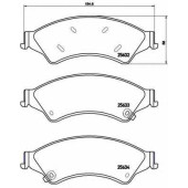 Колодки тормозные дисковые для FORD RANGER(TKE) / MAZDA BT-50(B22,B32,UP,UR) <b>BREMBO P 24 153</b>