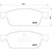 Колодки тормозные дисковые для FORD FOCUS, KUGA(DM2), TOURNEO CONNECT, TRANSIT CONNECT <b>BREMBO P 24 157</b>