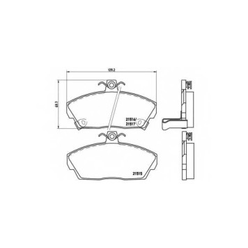 Колодки тормозные дисковые для HONDA CIVIC(EJ, EK, EM2, EP, ES, EU, EV, MA, MB, MC), CONCERTO(HW, HWW, MA) / LAND ROVER FREELANDER(LN, LN#) <b>BREMBO P 28 020 / 21515</b>