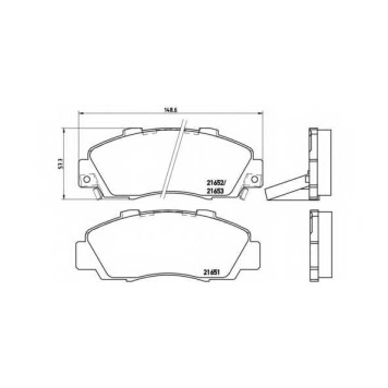 Колодки тормозные дисковые для ACURA LEGEND, NSX / HONDA ACCORD, CIVIC, CR, HR, INTEGRA, LEGEND, NSX, ODYSSEY, PRELUDE, SHUTTLE, SMX, STEPWGN <b>BREMBO P 28 026 / 21651</b>