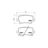 Колодки тормозные дисковые для HONDA CIVIC(FK,FN) <b>BREMBO P 28 038 / 24086</b>