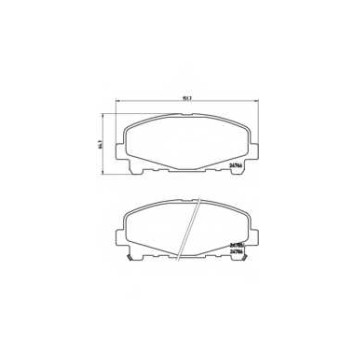 Колодки тормозные дисковые BREMBO 24766 / P 28 043