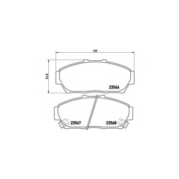 Колодки тормозные дисковые BREMBO 23566 / P 28 048