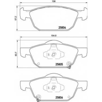 Колодки тормозные дисковые для HONDA CIVIC(FK) <b>BREMBO P 28 076</b>