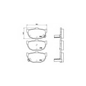 Колодки тормозные дисковые для HYUNDAI COUPE, ELANTRA, LANTRA, TIBURON / KIA CERATO / NISSAN BLUEBIRD, MAXIMA <b>BREMBO P 30 003 / 21553</b>