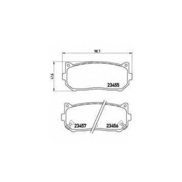Колодки тормозные дисковые для KIA CARENS(FC,FJ), CERATO, CLARUS(GC,K9A), SEPHIA(FB), SHUMA(FB) <b>BREMBO P 30 008 / 23455</b>