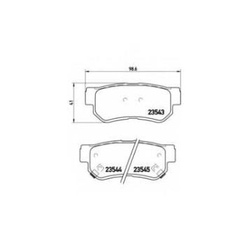 BREMBO P30014 - колодки тормозные, задние