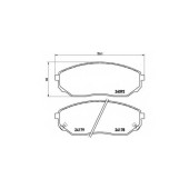 Колодки тормозные дисковые для KIA SORENTO(JC) <b>BREMBO P 30 019 / 24092</b>