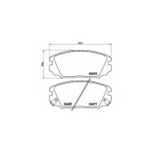 Колодки тормозные дисковые для HYUNDAI GRANDEUR(TG) <b>BREMBO P 30 031 / 24618</b>