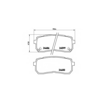 Колодки тормозные дисковые для HYUNDAI H-1 Travel(TQ), H-1(TQ), ix55 / KIA CARNIVAL / GRAND CARNIVAL(VQ) <b>BREMBO P 30 035 / 24599</b>
