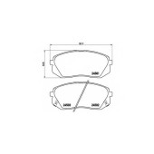 Колодки тормозные дисковые для KIA CARENS(UN), SPORTAGE(JE#,KM#) <b>BREMBO P 30 039 / 24501</b>