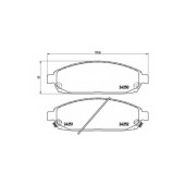 Колодки тормозные дисковые для JEEP COMMANDER(XK), GRAND CHEROKEE(WH,WK) <b>BREMBO P 37 010 / 24250</b>