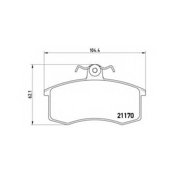 BREMBO P41003 - колодки тормозные, передние