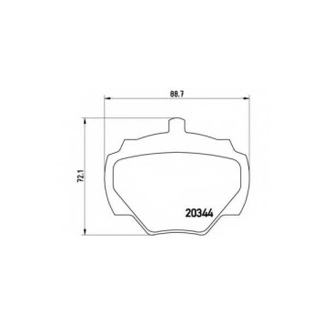 Колодки тормозные дисковые для LAND ROVER DEFENDER(LD, LD#), DISCOVERY(LG, LJ), RANGE ROVER(AE, AN, HAA, HAB, HAM, HBM, RE, RN) <b>BREMBO P 44 001 / 20344</b>