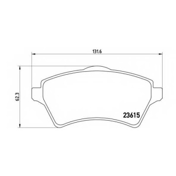 Колодки тормозные дисковые для LAND ROVER FREELANDER(LN,LN#) <b>BREMBO P 44 011 / 23615</b>
