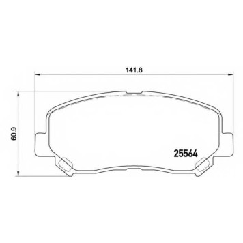 Колодки тормозные дисковые для MAZDA CX-5(GH,KE) <b>BREMBO P 49 045</b>