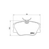 BREMBO P50008 - колодки тормозные, передние