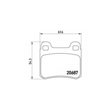 Колодки тормозные дисковые для MERCEDES (W124), 190(W201), C(W202), COUPE(C124), E(C124,W124) <b>BREMBO P 50 013 / 20687</b>