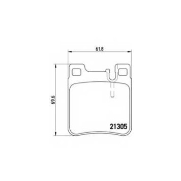 Колодки тормозные дисковые для CHRYSLER CROSSFIRE / MERCEDES C, CLK, E, S, SL, SLK <b>BREMBO P 50 017 / 21305</b>