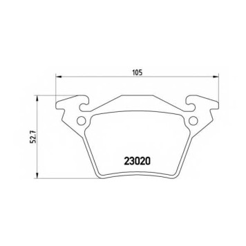 Колодки тормозные дисковые для MERCEDES V(638/2,W447), VITO(638) <b>BREMBO P 50 032 / 23020</b>