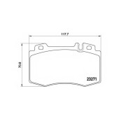 Колодки тормозные дисковые для MERCEDES M(W163), S(C215,W220), SL(R129,R230) <b>BREMBO P 50 041 / 23271</b>
