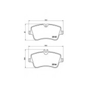 Колодки тормозные дисковые для MERCEDES C(CL203,S203,W203), CLC(CL203), CLK(A209,C209), SLK(R171) <b>BREMBO P 50 046 / 23144</b>