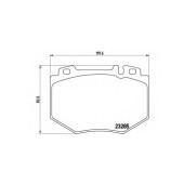 Колодки тормозные дисковые для MERCEDES S(W220) <b>BREMBO P 50 048 / 23285</b>