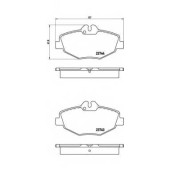 Колодки тормозные дисковые для MERCEDES E(S211,W211) <b>BREMBO P 50 049 / 23743</b>