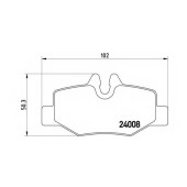 Колодки тормозные дисковые для MERCEDES VIANO(W639), VITO(W639) <b>BREMBO P 50 051 / 24008</b>