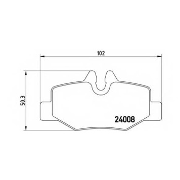 Колодки тормозные дисковые для MERCEDES VIANO(W639), VITO(W639) <b>BREMBO P 50 051 / 24008</b>