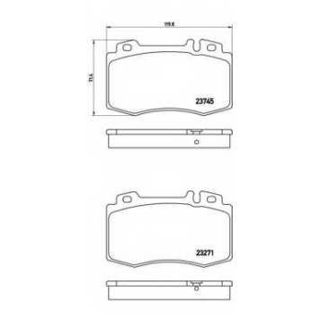 BREMBO P50053 - колодки тормозные, передние