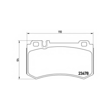 Колодки тормозные дисковые для MERCEDES CLS(C219), E(S211,W211), S(C216,W220), SL(R230), SLK(R171), SLR(R199) <b>BREMBO P 50 061 / 23478</b>