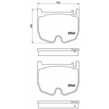 Колодки тормозные дисковые для MERCEDES CLS(C219), E(S211,W211), S(C215,W220,W221), SL(R230) <b>BREMBO P 50 062 / 23541</b>