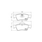 BREMBO P50064 - колодки тормозные, задние