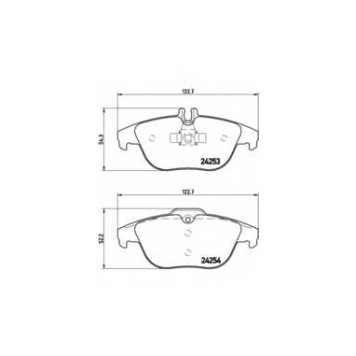 BREMBO P50068 - колодки тормозные, задние