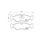Колодки тормозные дисковые для MERCEDES SPRINTER(901, 902) / VW LT(2, 2DA, 2DB, 2DC, 2DD, 2DE, 2DF, 2DH, 2DK) <b>BREMBO P 50 081 / 24739</b>