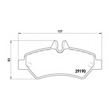 Колодки тормозные дисковые для MERCEDES SPRINTER(906) / VW CRAFTER(2E#,2F#) <b>BREMBO P 50 084 / 29190</b>