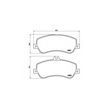 BREMBO P50086 - колодки тормозные, передние
