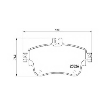 Колодки тормозные дисковые для MERCEDES A(W176), B(W242,W246) <b>BREMBO P 50 094</b>