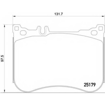Колодки тормозные дисковые для MERCEDES SL(R231) <b>BREMBO P 50 095</b>